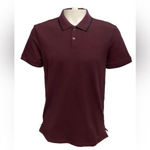 Calvin Klein Mens Stretch Pique Polo Shirt - Winetasting Burgundy - 40FC261502